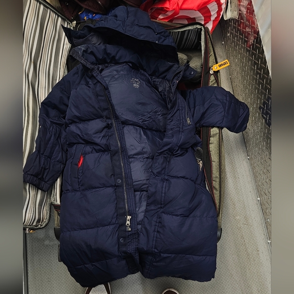 Kids Navy Blue Polo Puffer